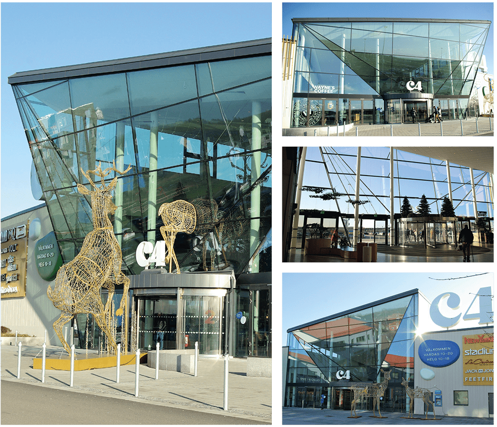 C4 shoppingentréer i Kristianstad