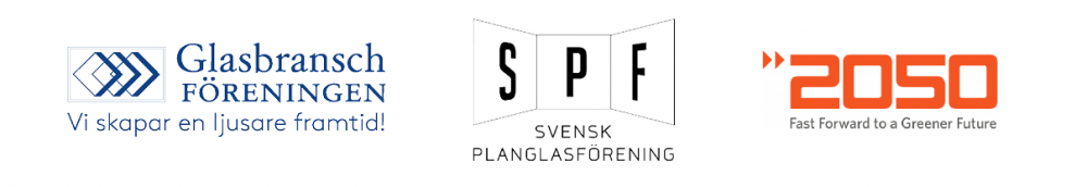 Logotyper - Glasbranschföreningen, Svensk Planglasförening och 2050