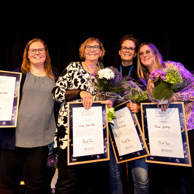 Vinnarna i SM i konstinramning, från vänster: Annika Kaspersson, Elsie-Marie Pihl, Elin Åkerberg och Therese Sjöberg.