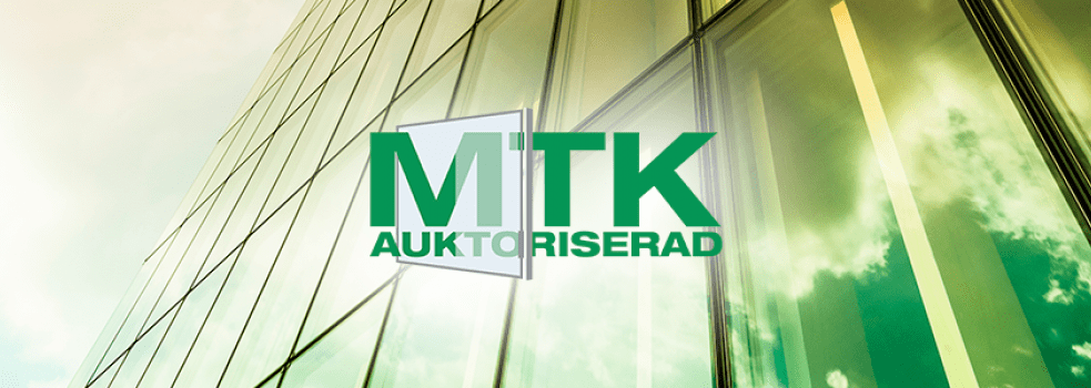 MTK-logotype mot grön glasfasad