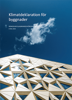 Framsida av remissvaret "Klimatdeklaration för byggnader"